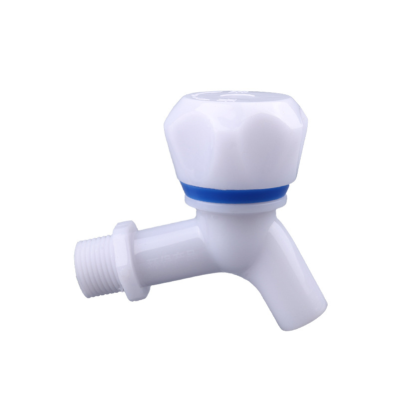 PP Plastic Washing Machine Tap Fast On Faucet Bibcock Laundry Mop Pool Tap: White