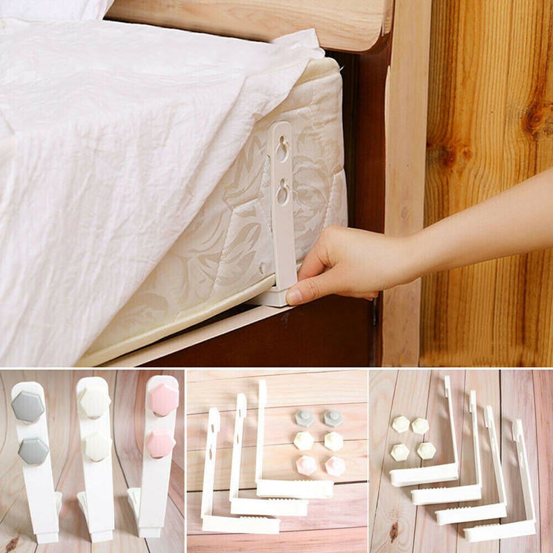 4 stuks/set thuis hotel bed pinnen quilt fixator deken pinnen vaste knoop dekbed clips beddengoed sluitingen losmaken