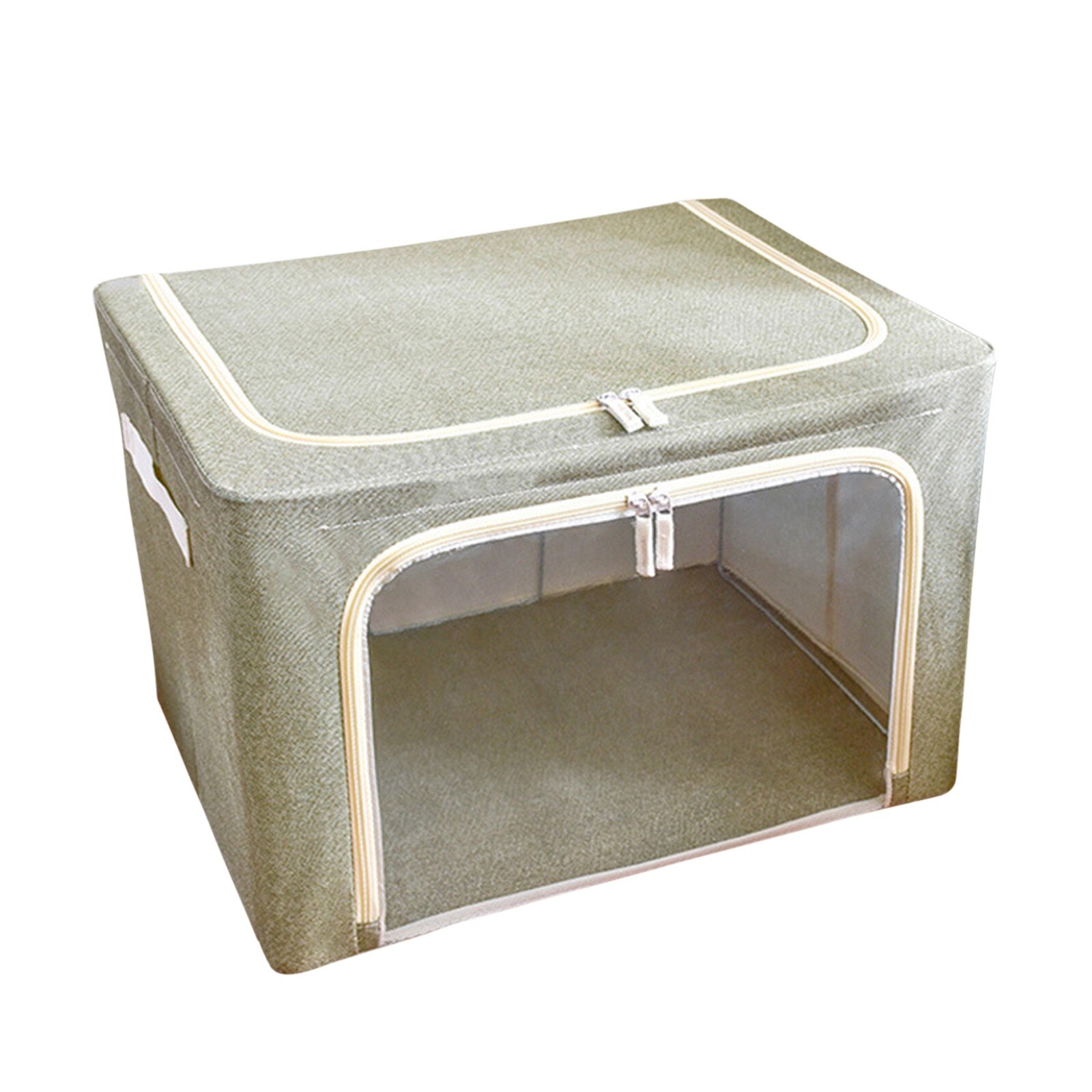 4# Home Closet Storage Bags Clothes Container Box Foldable Pouches Home Organizer Clothes Cabinet Closet Home Organizer: Green  / 50X40X33cm