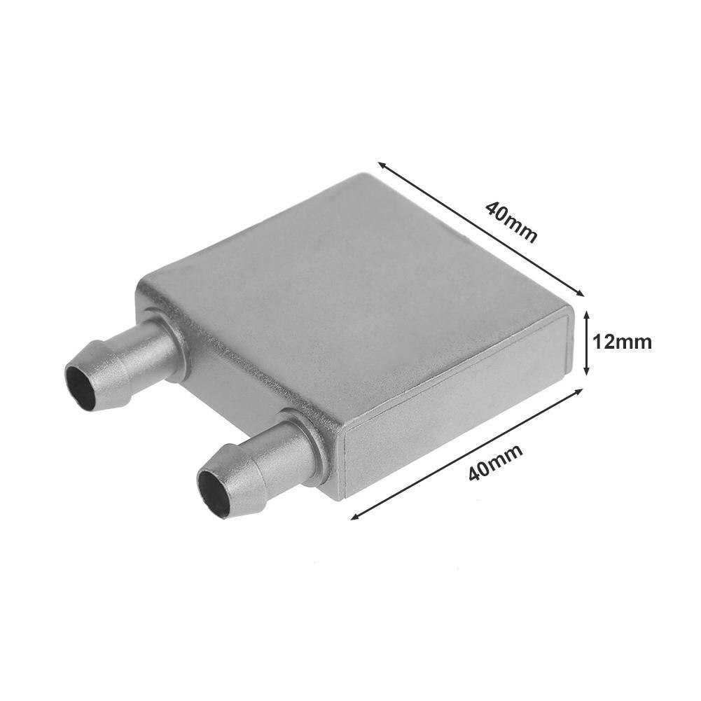 Aluminum Alloy Silver Liquid-Water Cooling Block CPU Heat Sink System Radiator Exclusive Water-Cooled Head Plate and Exchanger:  40x40