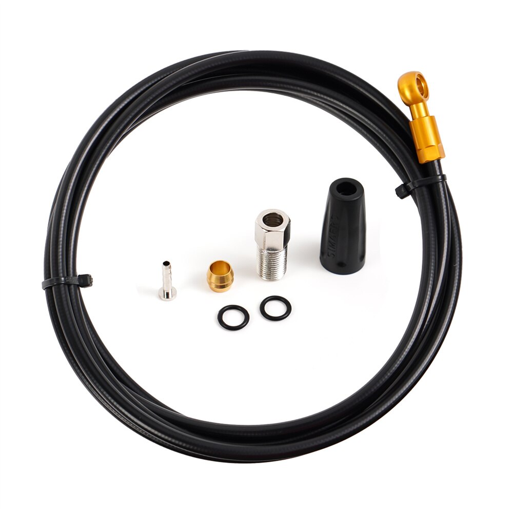 CNC Bike Hydraulic Brake Hose 5mm*3M MTB Brake Hosing Oil Tube Pipe For Shimano BH59 BH90 Bicycle Brake Hose: Orange Set