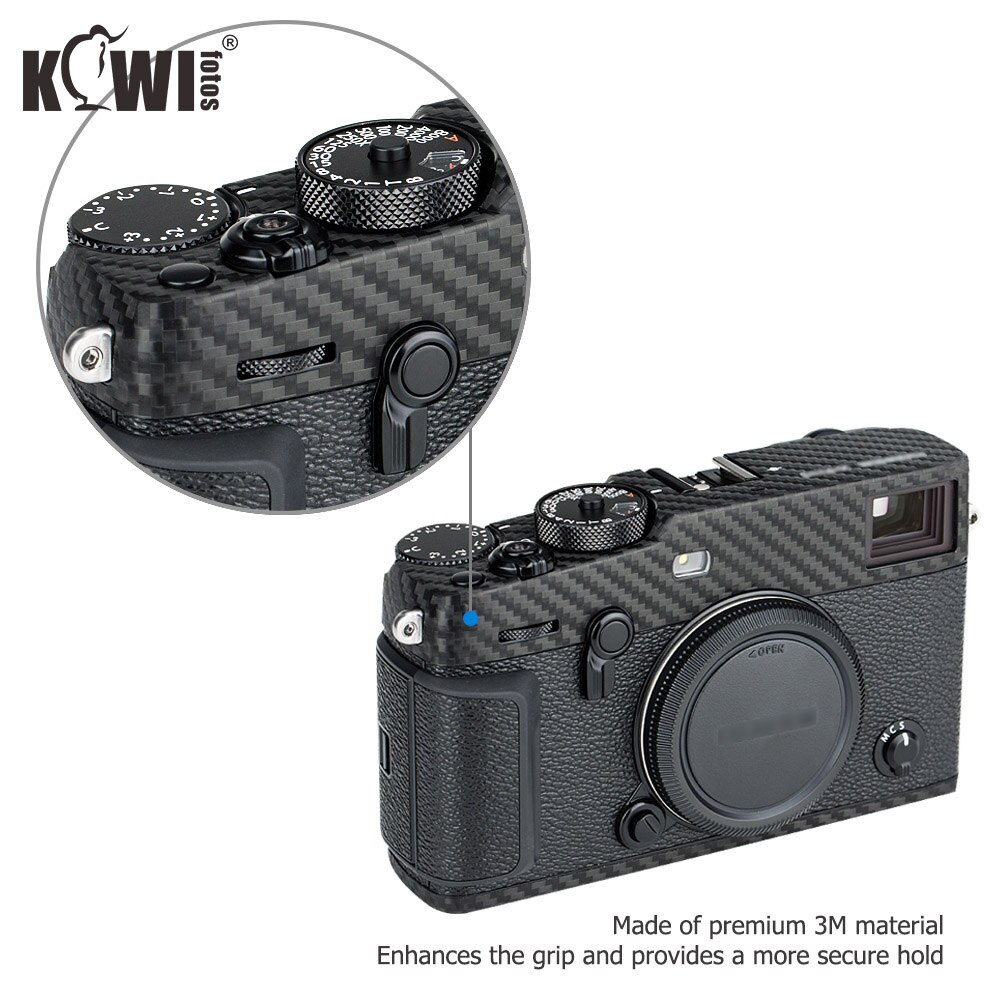 Kiwi Anti-arañazos Cuerpo de Cámara etiqueta cubierta de fibra de carbono de la película de la piel para Fujifilm X-Pro3 XPro3 3M pegatina Anti-deslizante agarre titular de la