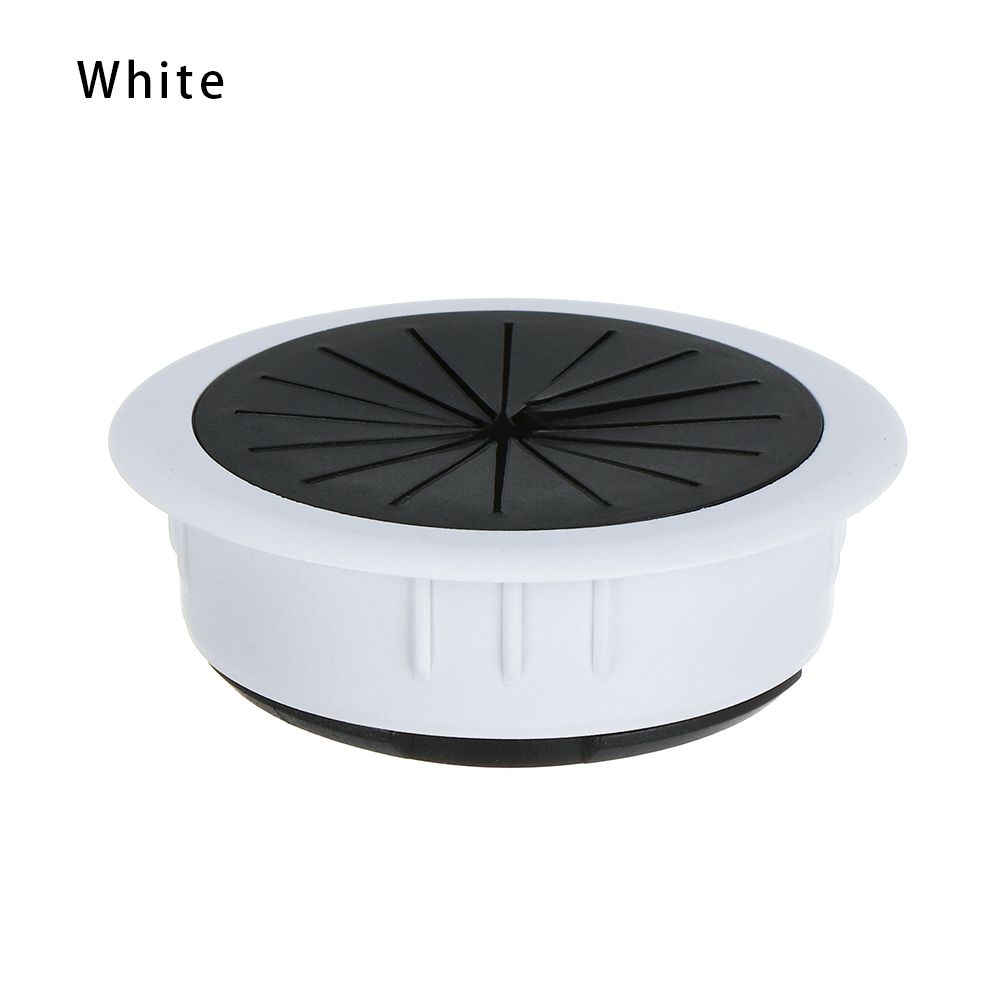 Practical Organizer Cable Clamp Buckle Line Line Box Computer Grommet Wire Hole Cover Desk Table Cable Fastener: white