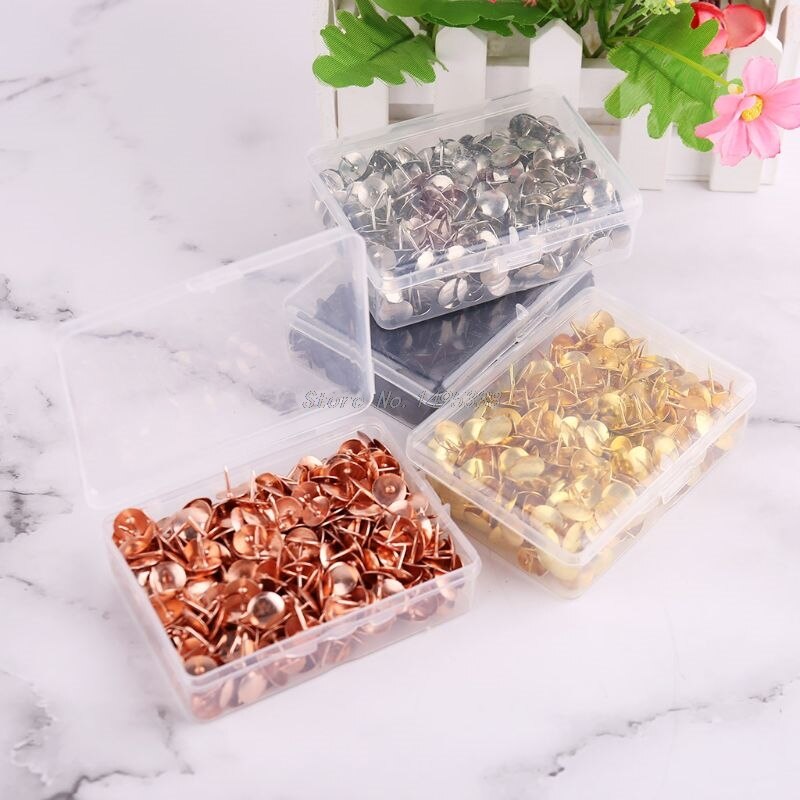 400pcs Metal Thumbtack Drawing Pins Pushpin Cork Board Photo Wall Map Markers