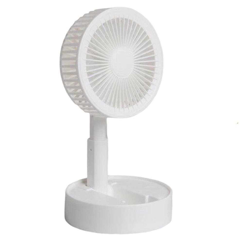 Portable Mini Fan Handheld Fan Home Office Desk Speed Adjustable USB Rechargeable Fan Air Cooler Outdoor Travel: white