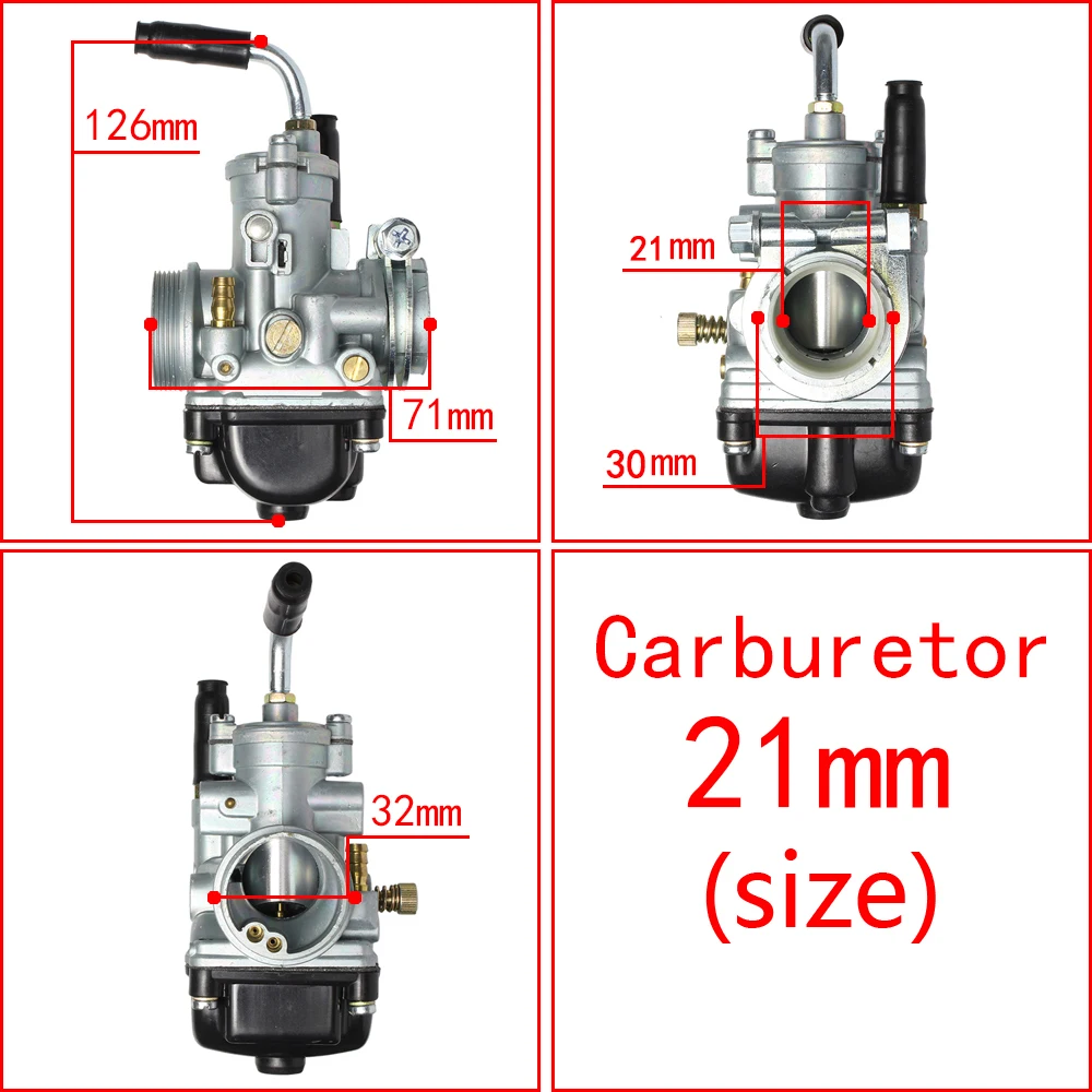 Carburatore Moto - Dellorto PHBG 17.5-21mm - Motore 50-90CC - Scooter Ciclomotore - Lega di Zinco: Multi