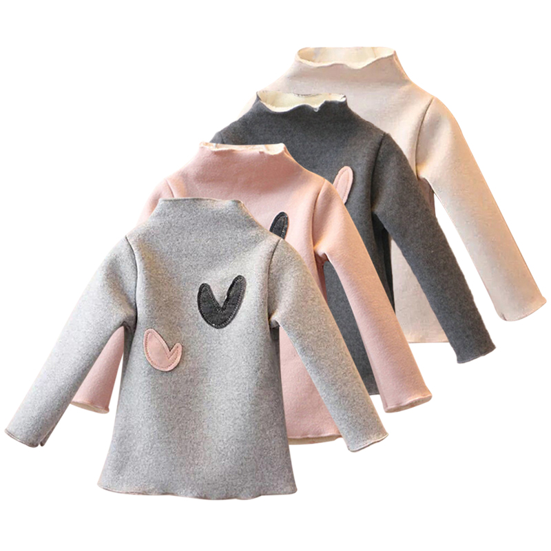 Meisjes shirt Warm Meisjes Lange Mouw T-shirt kinderen lente herfst Meisjes Zoete T-shirt