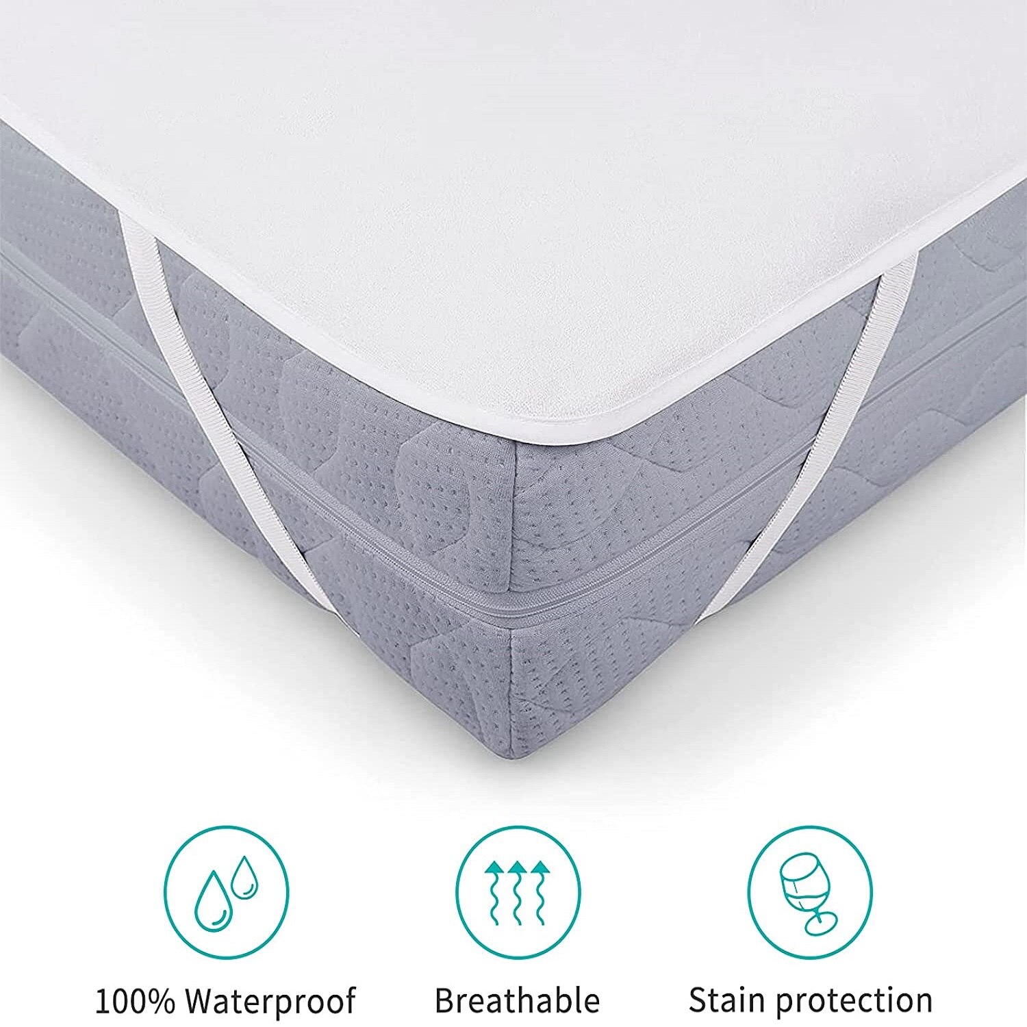 Lfh Katoenen Badstof Waterdicht Laken Voor Matras Pad & Topper Met Band Bed Protector Waterdichte Matrasbeschermer Bed Bug