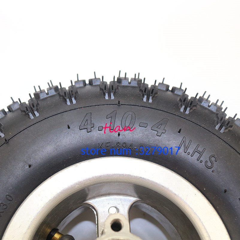 4.10/3.50-4 banden wielen 3.50/4.10-4 "Inch Velg Band Band 49cc Mini Quad Dirt Bike ATV Buggy