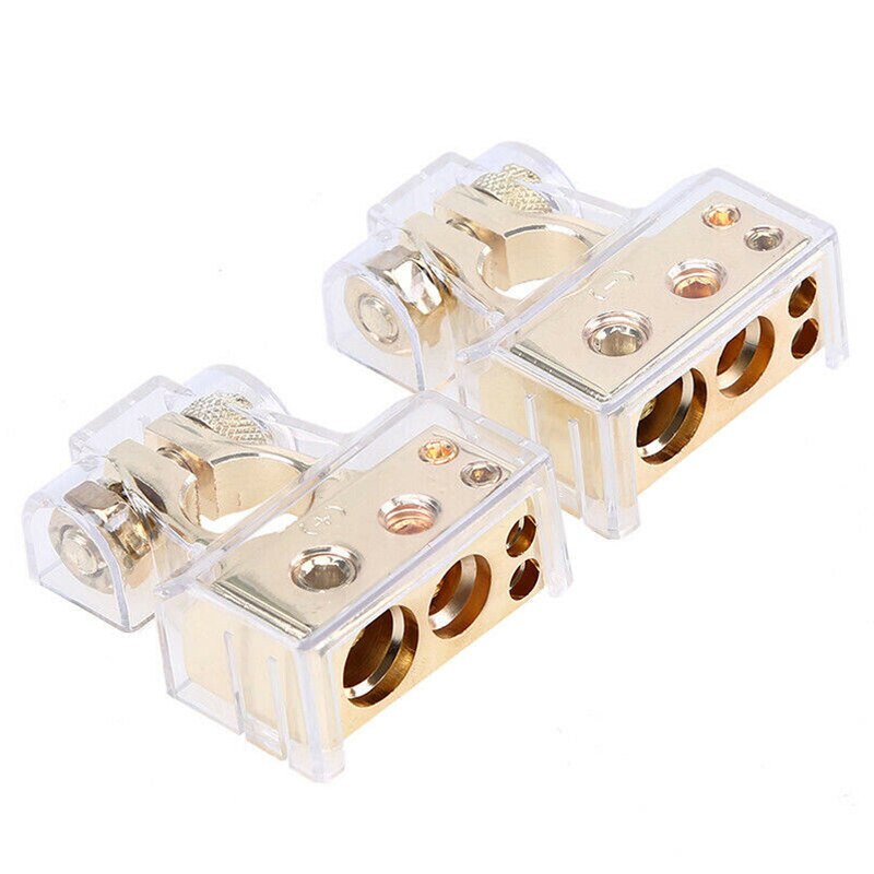1 Pair Car Battery Connector Terminal Clamp Positive Negative Car Truck Auto Vehicle Parts Battery Terminals Metal