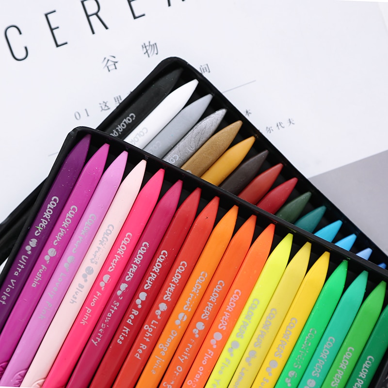 12/24/36 color crayon set / children's drawing graffiti brush crayon / student art supplies / painting supplies