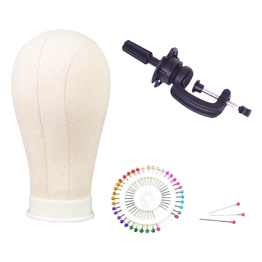 Cabeza de Maniquí de lona de corcho para pelucas, soporte de exhibición para pelucas, modelo 21-25&#39;&#39;: 24inch
