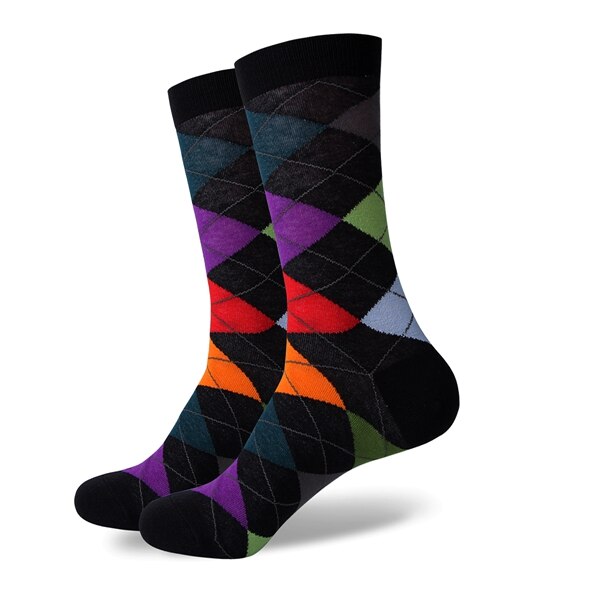 Spiel-hoch Bunte ARGYLE SOCKE spaß herren Baumwolle Socken Hochzeit Socken Freies uns größe (7,5-12): 413