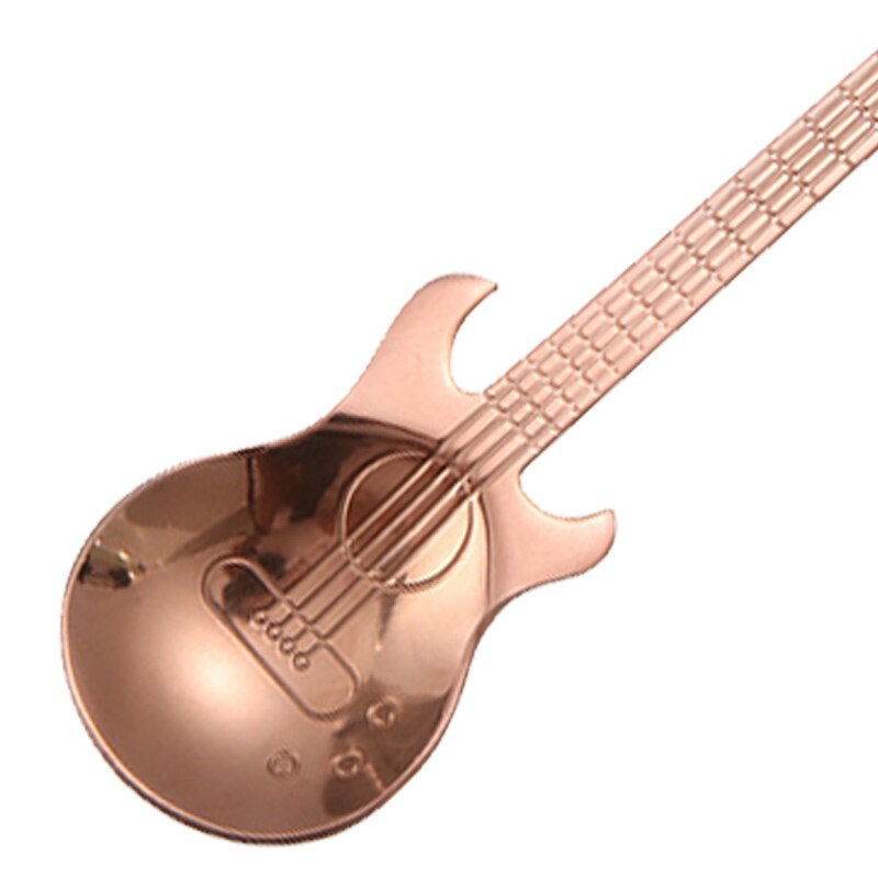 Colorful Guitar Coffee Spoon Dessert Cutlery Tea Spoon Stainless Steel Coffee Teaspoon Kitchen Accessories