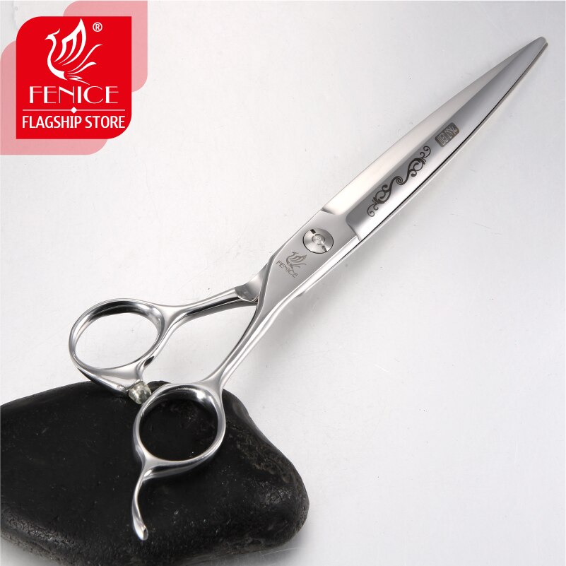 Fenice 7.25 polegada profissional pet grooming tesoura para cães padrão de flor tesouras de corte japão 440c animais aparar tesoura