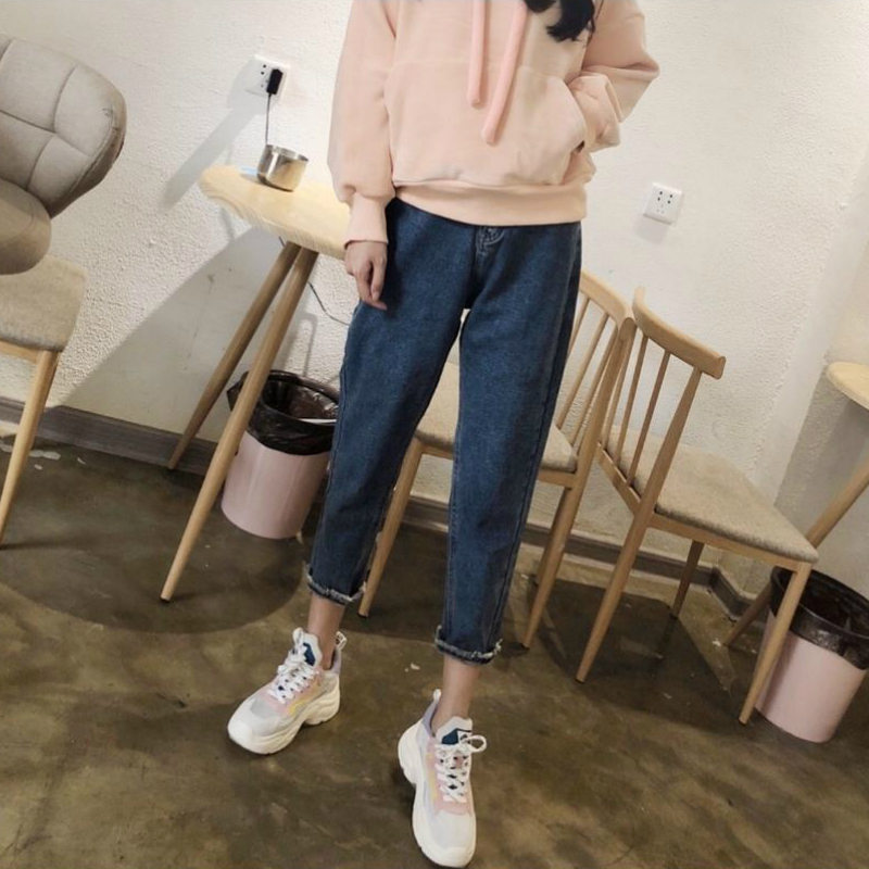 Jeans Frauen Feste Plus Größe 3XL verlieren Einfache Knöchel-länge Freizeit schick Stilvolle Alle-passen Frauen Jean Harajuku Hüfte-hüpfen Neue