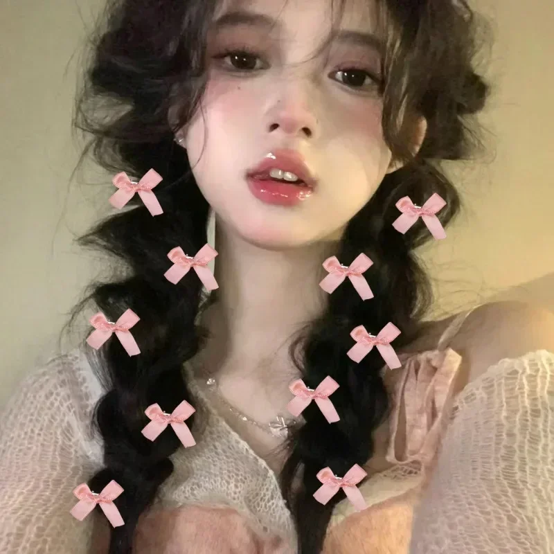 8/24PCS Bowknot Hair Clips Sweet Ballet Ribbon Bow Hairpins Bang Clip Korean Girls Mini Grabs Clips Headwear Hair Accessories