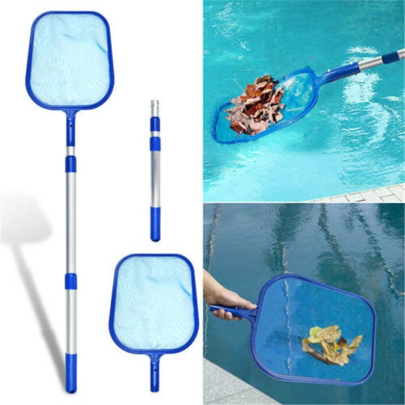 Swimming Pool Net Leaf Rake Mesh Skimmer With Telescopic Pole Pools And Spas