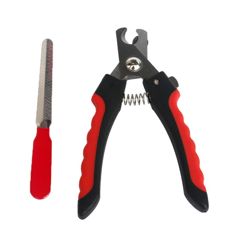 Cortador de uñas para mascotas, tijeras de aseo para animales, tijeras duraderas para gatos, lima de uñas para perros de acero inoxidable: S
