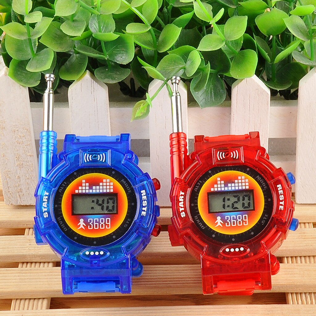 2 uds. De juguetes electrónicos, reloj de pulsera, Radio bidireccional, Walkie Talkie, juego al aire libre