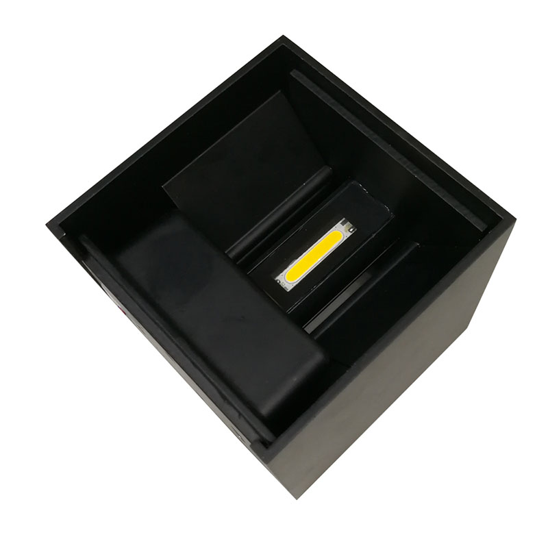 Outdoor wall led lights angle adjustable porch led light waterproof IP65 wall sconce White/black cube led wall mount Lamps: Black Body / Warm White