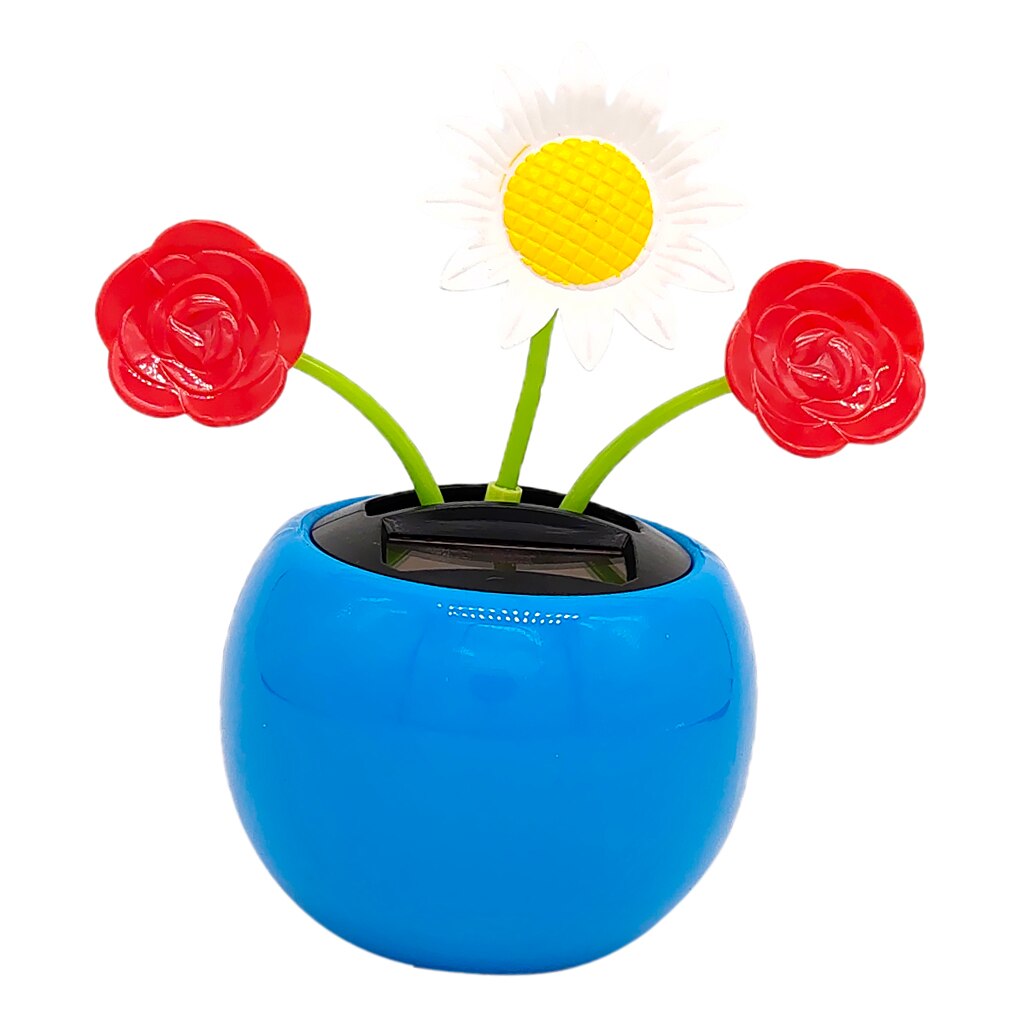 Zonne-energie Zonnebloem & Rose Dancing Plant Pop Speelgoed Home Decor