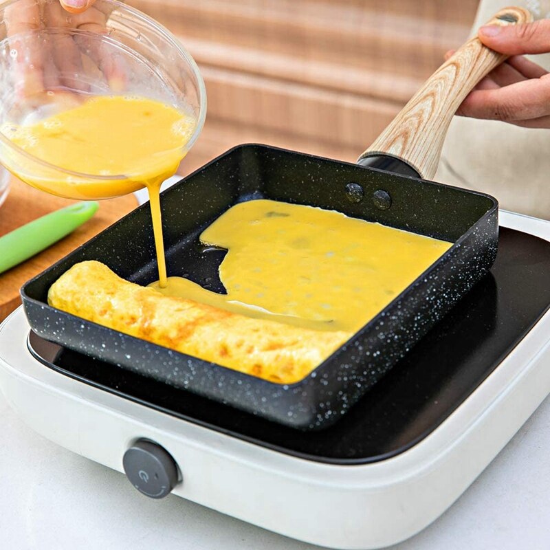 Egg Omelette Pan,7Inch X5Inch Non-Stick Pan with Anti Scalding Handle,Gas Stove&Induction Hob Compatible