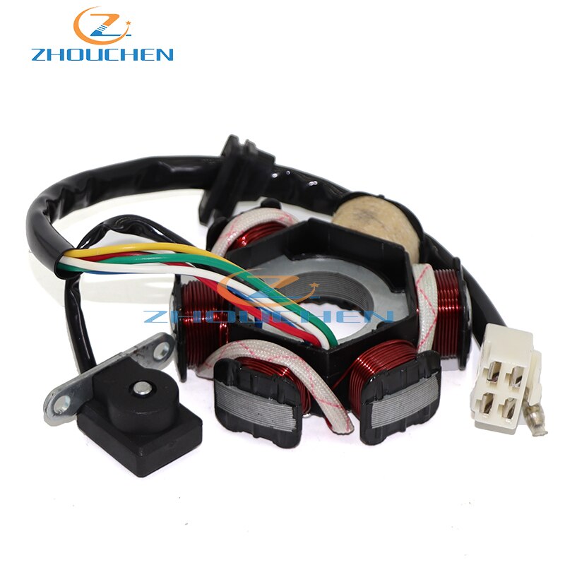 6-Coil Magneto Stator Ignition Generator for GY6 50cc 70cc 90cc 110cc 125cc Moped ATV Dirt Bike Full wave coil