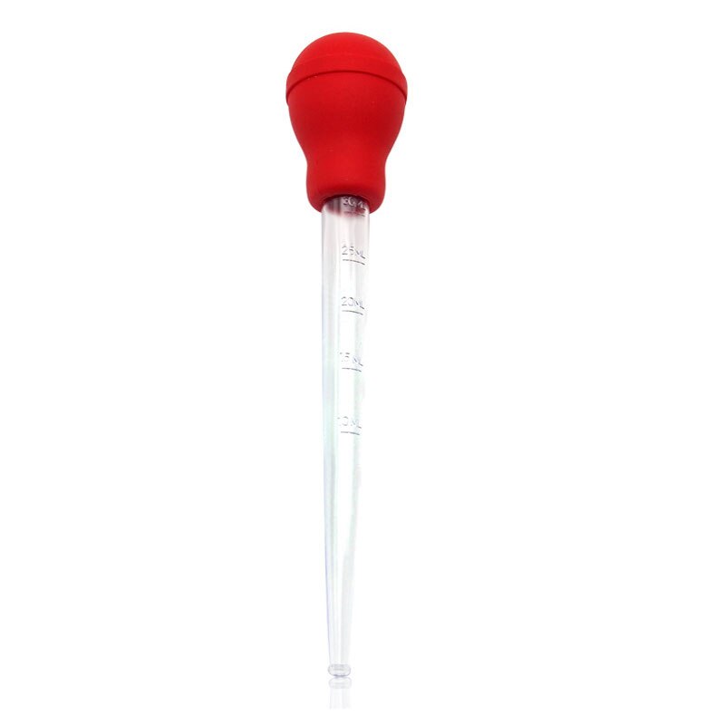 1 stk 30ml plast kalkun baster med en stor silikone pære let grill madlavning værktøjer køkken vigtigt: Rød