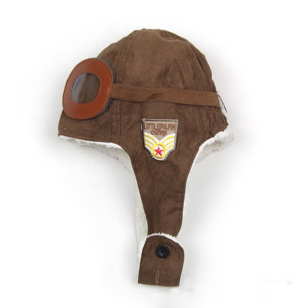 Baby tumling dreng pige bomber hatte børn pilot kasket fleece varme hatte øreklap hue  -mx8