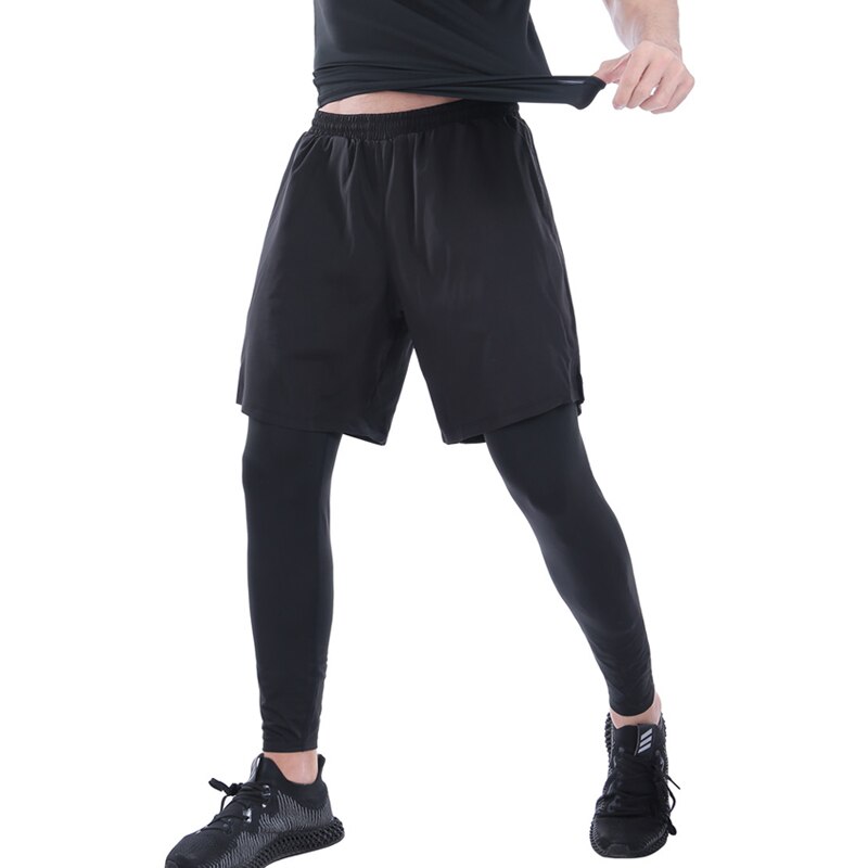 Männer Shorts Und Leggings 2in1 Sportswear Sport Leggings Gym Fitness Sport Hosen Lauf Traning Sportwear Für Männer 71604