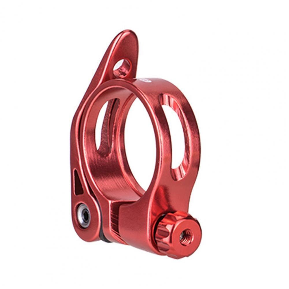 Abrazadera de tija de sillín de bicicleta, aleación de aluminio, anodizado para ciclismo:  Red L