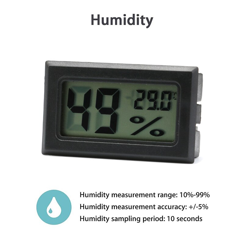 Mini LCD Digital Hygrometer Thermometer Humidity Temperature Moisture Sensor Meter Temperature Gauge Indoor