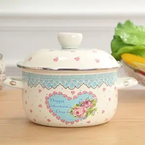 Casserole Cooking Pot Enamel Soup Stew Soup Cook Pot Kitchen Utensil 4 Litre Kitchen Utensil Home Daily Use Ceramic Cookware: F    22cm 4L