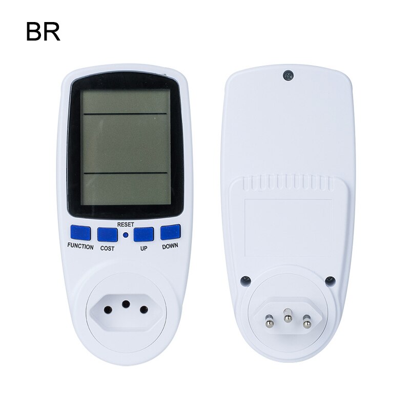 Power Meter Digital Wattmeter Energy EU/US/UK/AU/BR Watt Calculator Monitor Electricity Consumption Measuring Socket Analyzer: BR Plug
