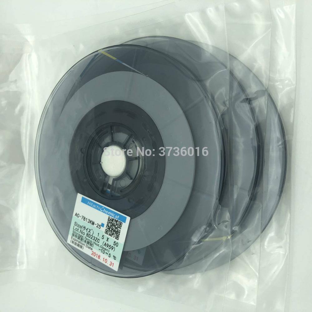 1,5 MM * 50M ACF conductora anisotrópico película adhesivo AC-7813KM-25 para LCD y flex cable adhesión juntos para lcd reparación