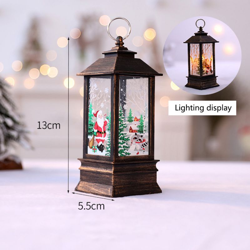 Velas de luz LED de té jaulas ElkLED vela de Navidad con soporte Santa candelero Navidad LED simulación Luz Decoración: GP