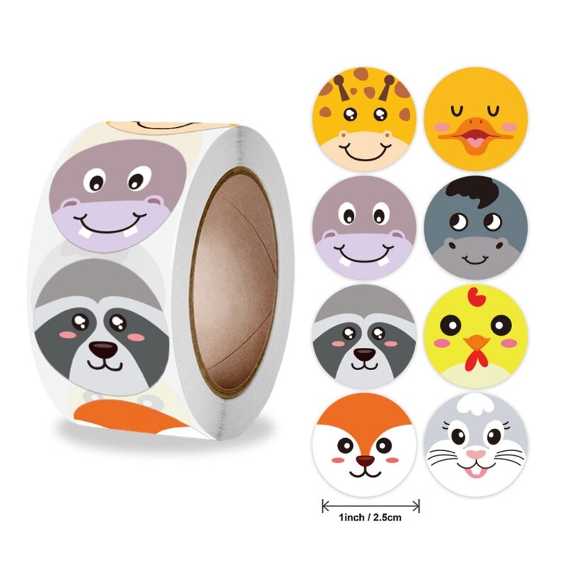 Leuke Dieren Beloning Stickers Motivatie Sticker Voor Kids School Beloning Student Leraar Seal Labels 500 Stuks