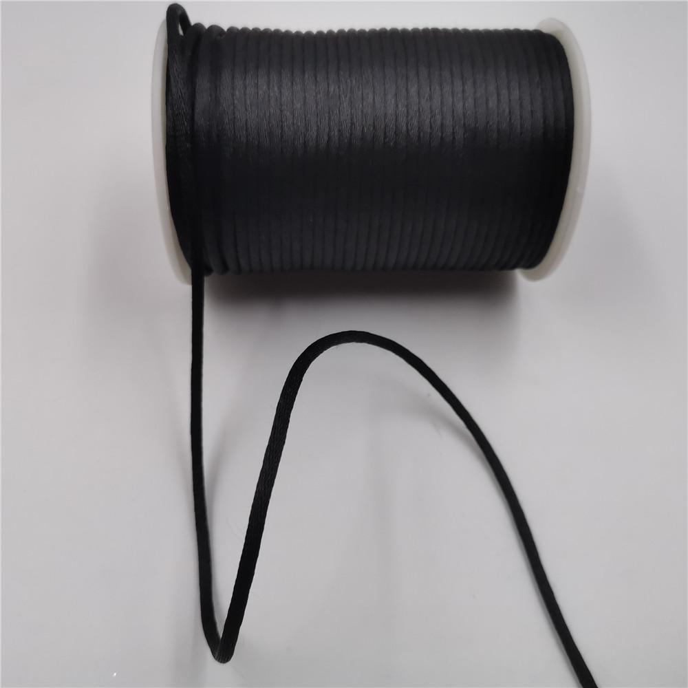 3MM Braided Macrame Silk Macrame Cord Rope Thread Wire DIY Chinese Knot Satin Bracelets Making Findings Beading 10 Yards