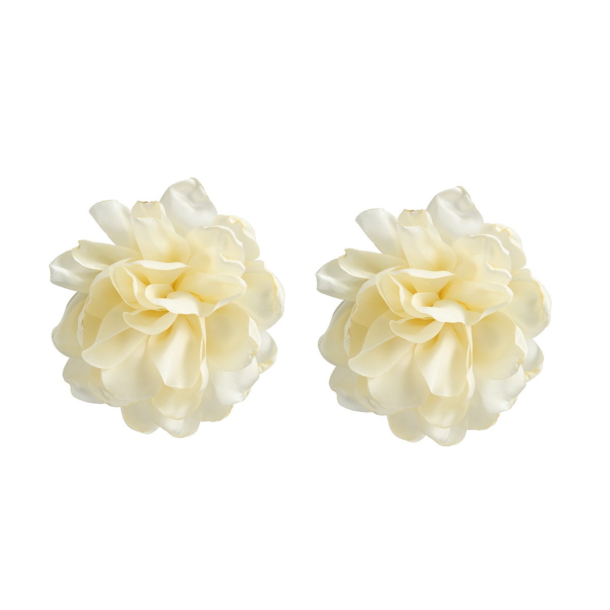 Ingemark-pendientes grandes exagerados de tela esponjosa con forma de flor para mujer, aretes de pétalos elegantes, joyería Y2K, accesorios de boda