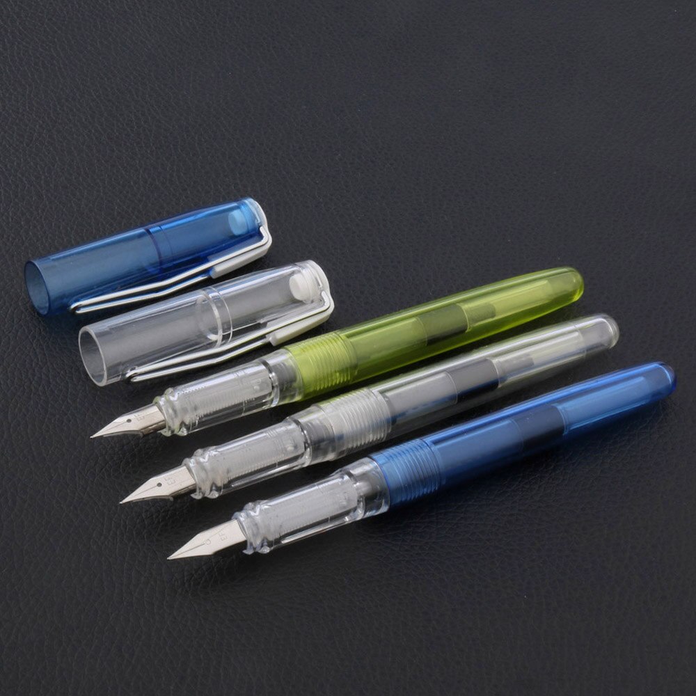 Klassieke Pen Wing Sung Nib Financiële Transparante Plastic Vulpen
