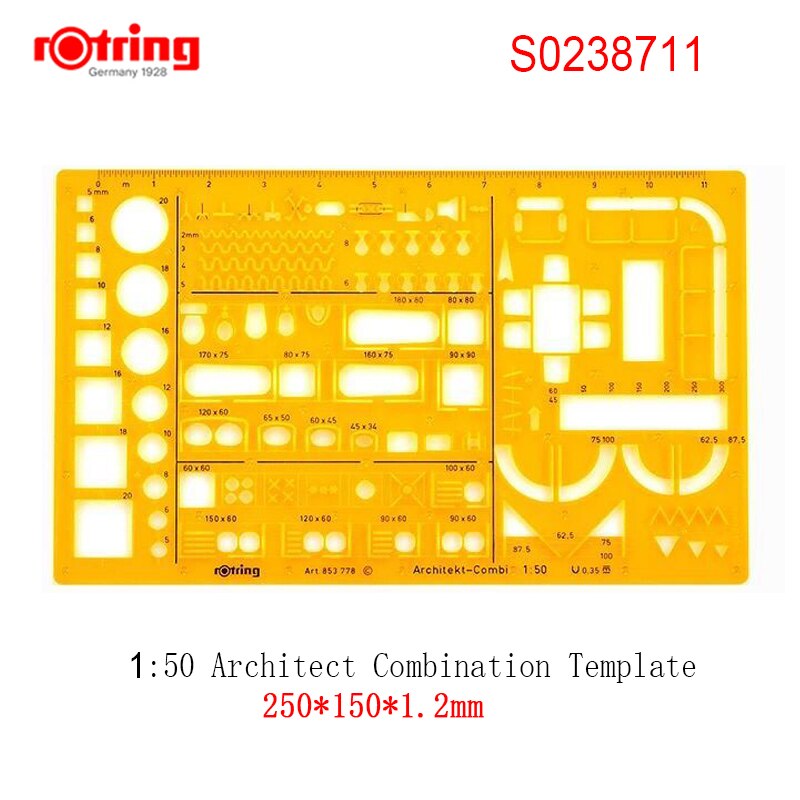 rotring Architect combination Template 1:50/1:100 drawing tools: S0238711