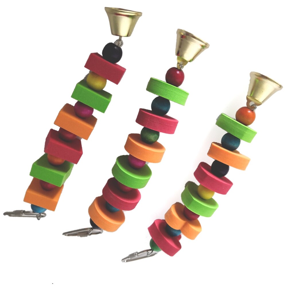 Parrot Wood Toys Bird Chewing Stick Toy Natural Wooden Blocks Toy Bird Bite Toys For Large Medium Parrots Macaws Bird Supplies