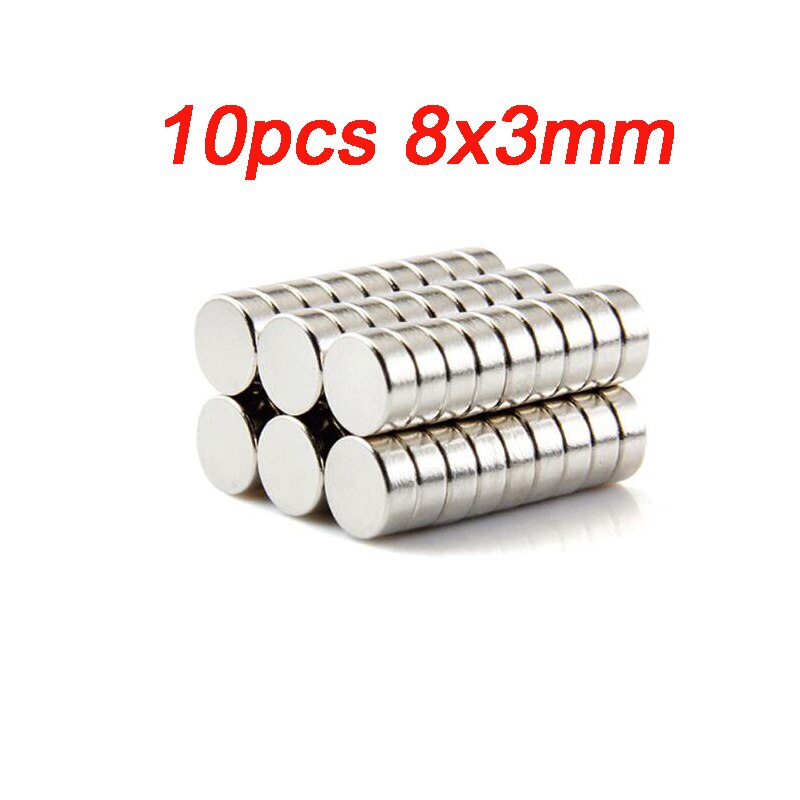 10/20/50/100 kpl 8 x 3 harvinaisen maametallin vahva magneetti halkaisija 8 x 3mm pieni pyöreä magneetti 8 x 3 kesto neodyymimagneetti  d8*3mm: 10 kpl