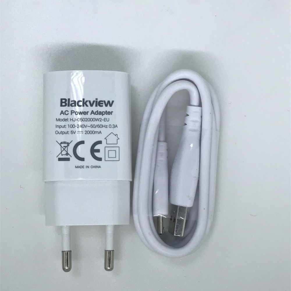 Original Blackview BV5000 BV6000 BV6000S USB Adapter Charger EU Plug Travel Switching Power Supply+Usb Cable Data Line