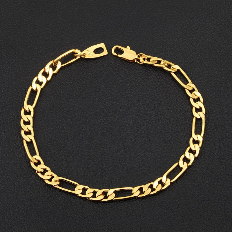 ! brazalete de acero inoxidable 316L con cadena de oro para mujer de Feijiaro