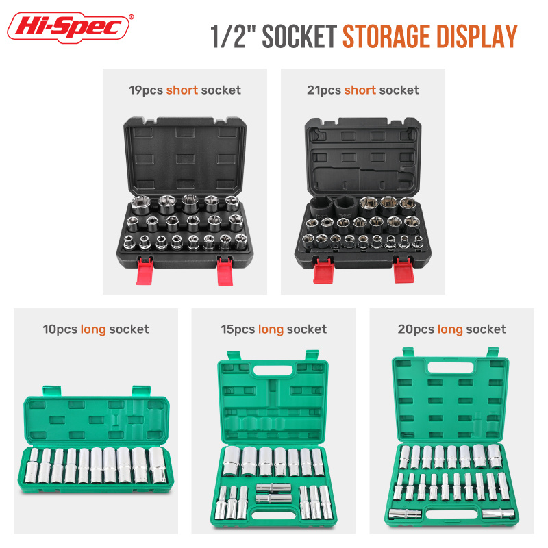 10/19/21pcs Empty Socket Storage Case Socket Set Metalworking Tool Accessories Toolbox Socket Storage Container For Long Sockets