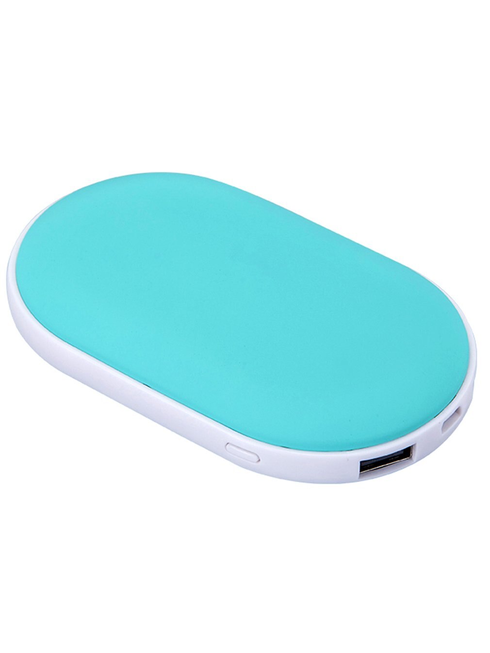 7800mah Cute USB Rechargeable Macaron Electric Hand Warmer Heater Travel Handy Long-Life Mini Pocket Warmer: blue