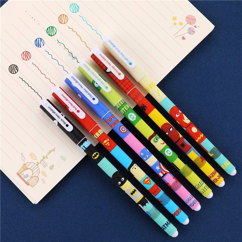 10 unids 6 unids kawaii flor colorida Cancillería gel pluma material escolar oficina papelería papelaria canetas coloridas color de la pluma 04083