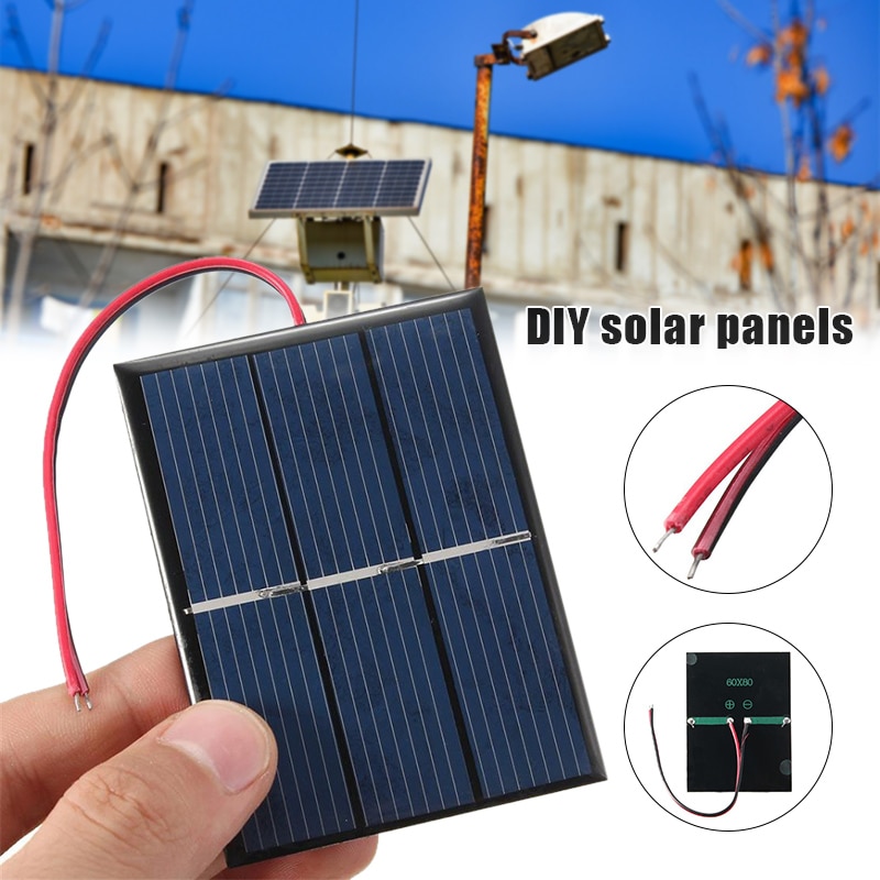 Mikro mini solceller kompakt 80 x 60mm solpaneler magt hjemme diy projekter legetøj & batteriopladere dq